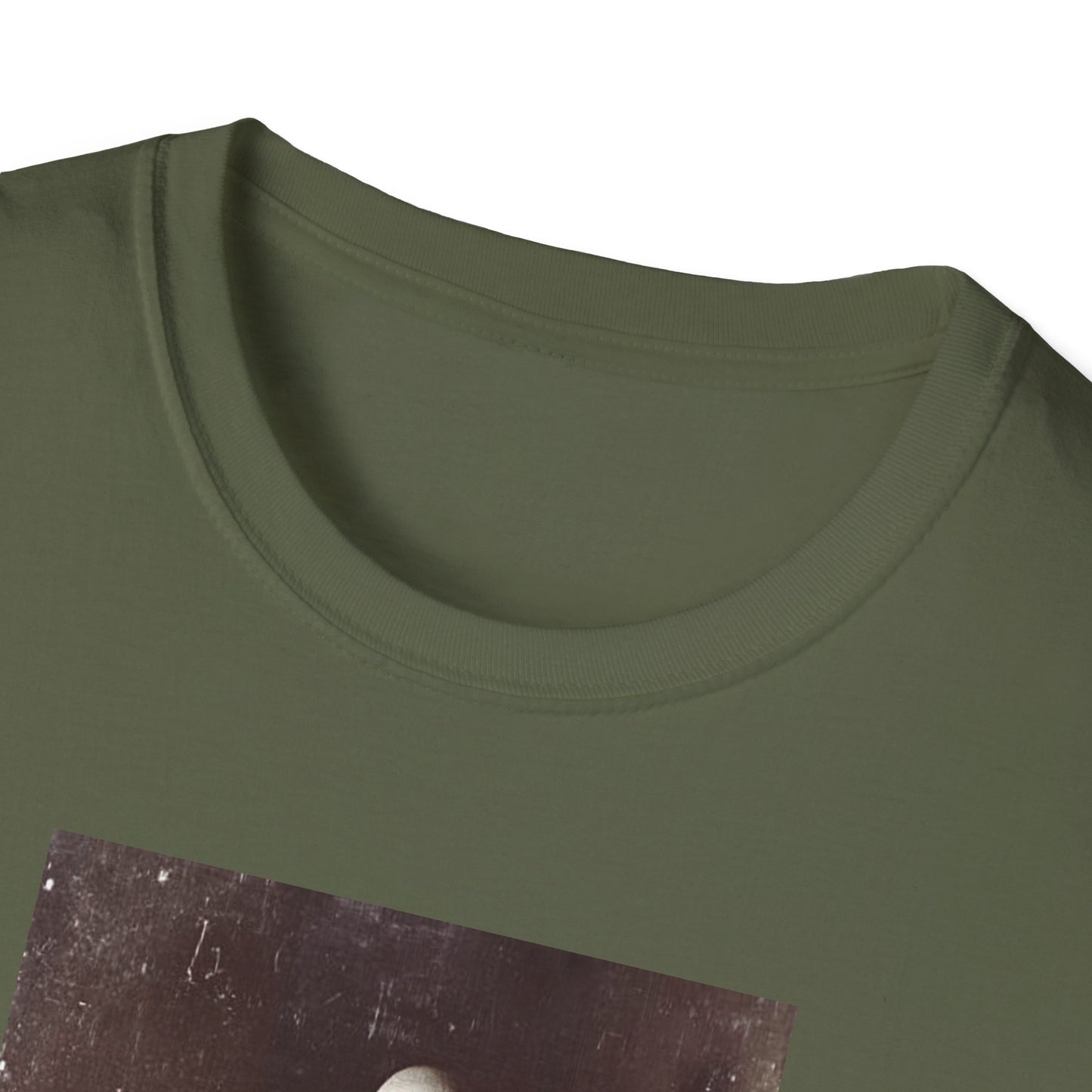 Ethereal Haunting - Ghost image Cotton T-Shirt - Green - Softstyle Unisex-Threads from the Crypt
