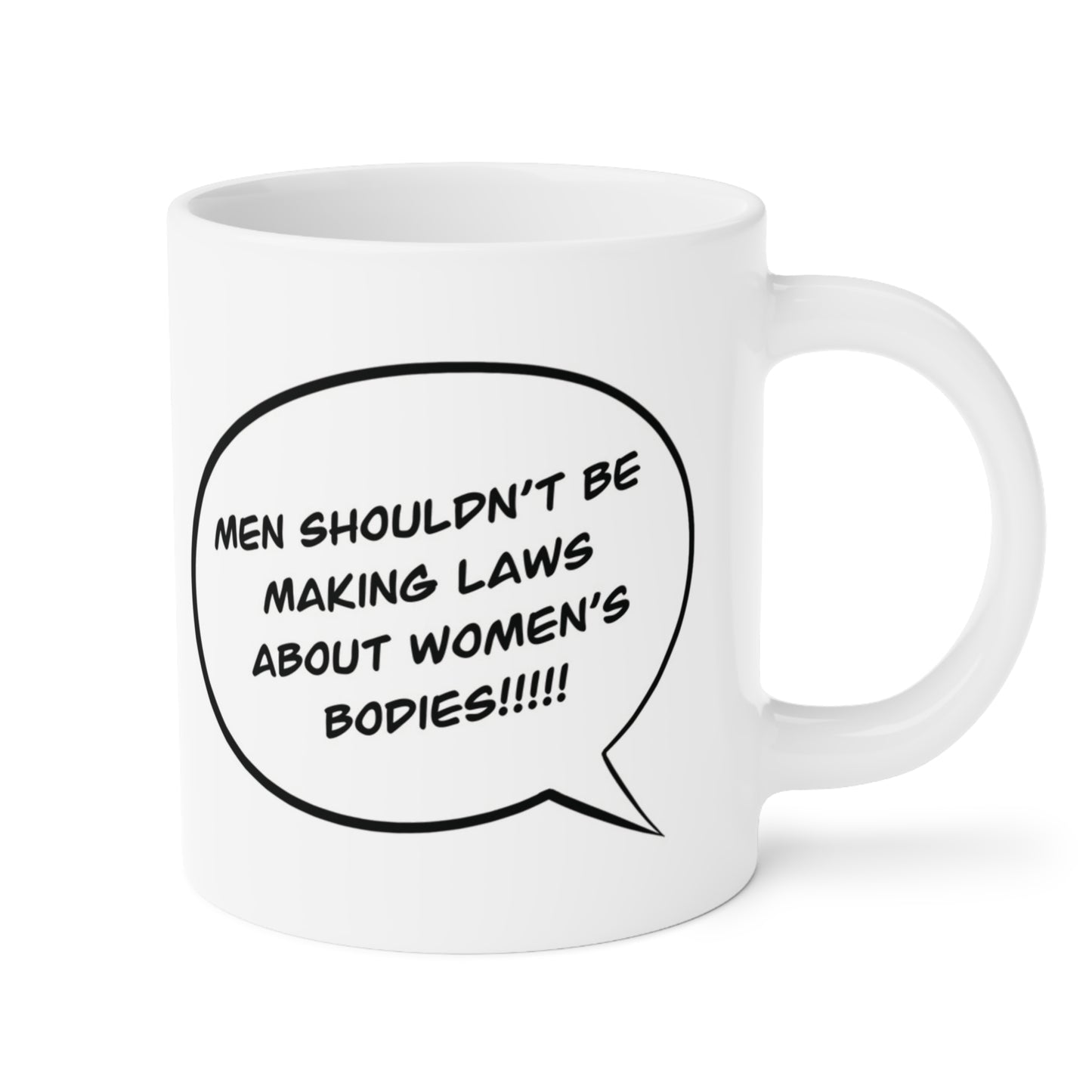 Men shouldn't be making laws about women's bodies!!!!!!!! - quote coffee mug - 15oz , 20oz