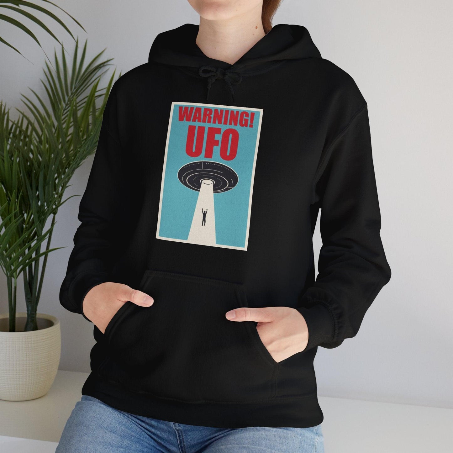 Warning UFO - Unisex Hoodie-Threads from the Crypt