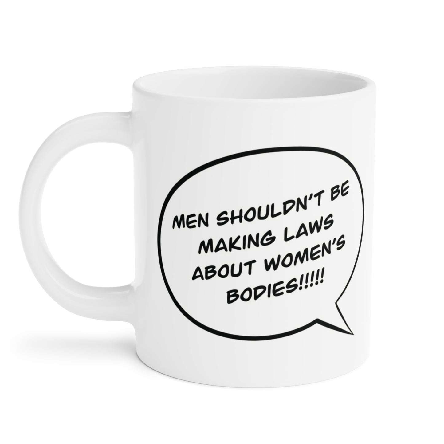 Men shouldn't be making laws about women's bodies!!!!!!!! - quote coffee mug - 15oz , 20oz