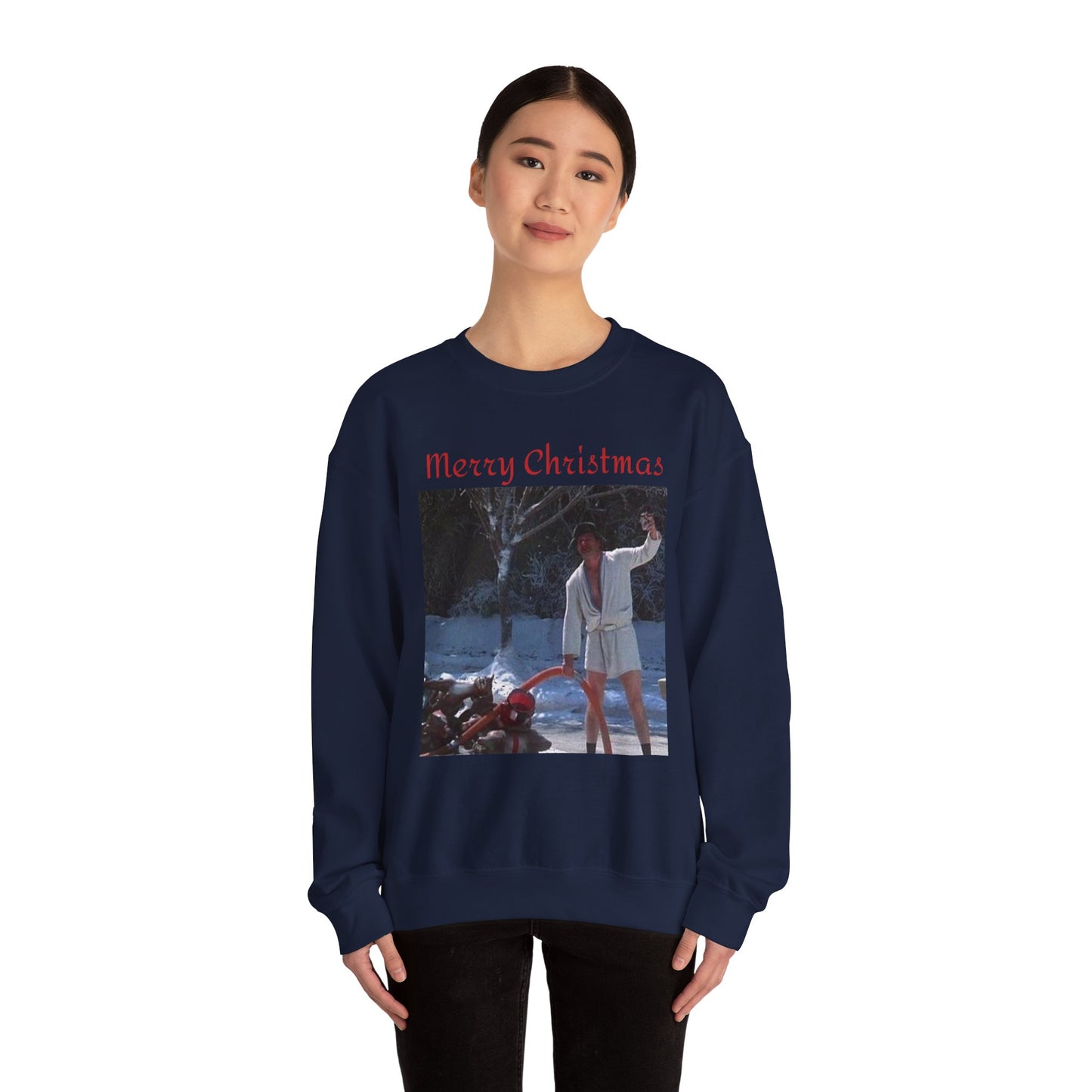 Crewneck Sweatshirt — 'Merry Christmas' Christmas Vacation Movie Scene Pullover