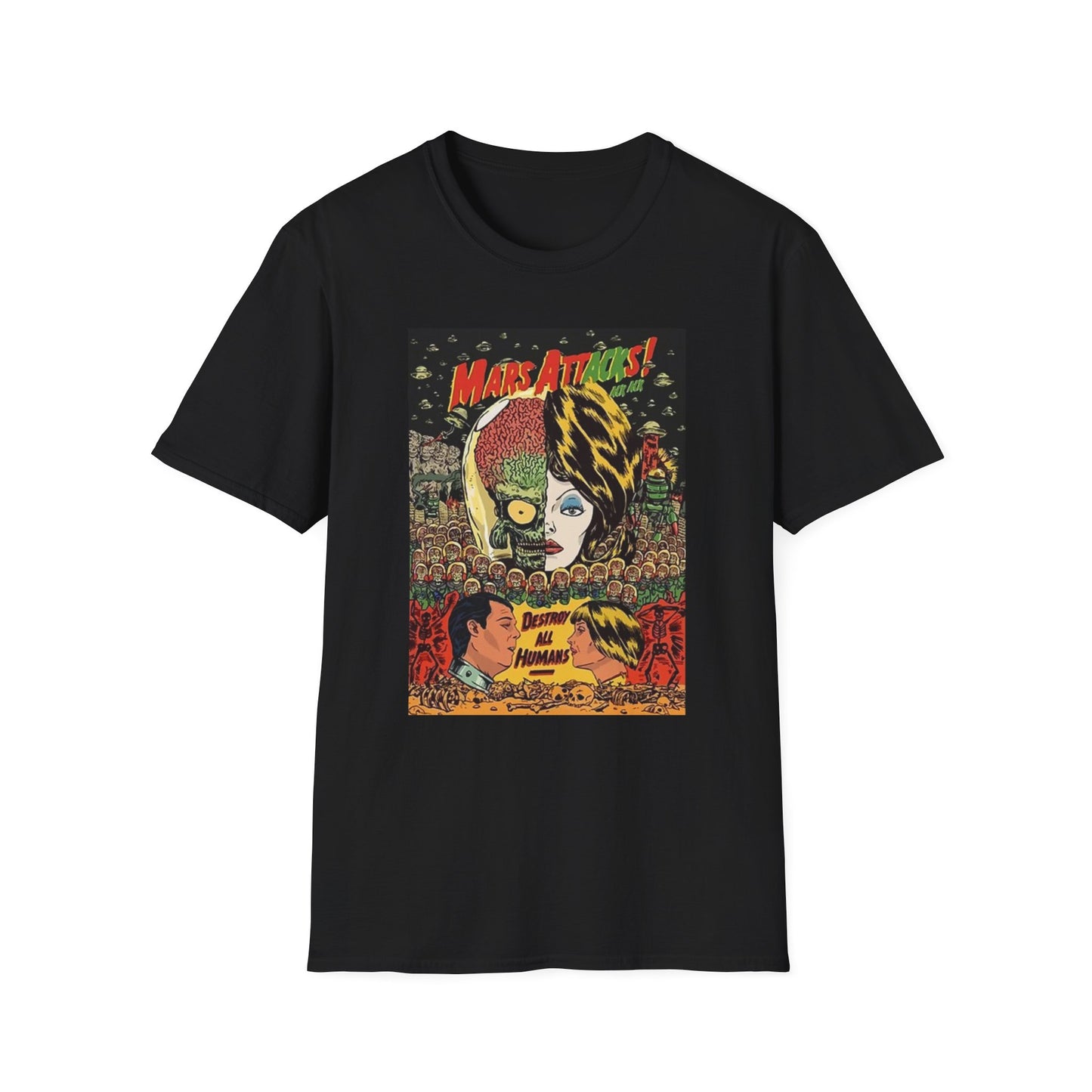 Mars Attacks (design 2) - Unisex - Vintage Horror- Cotton T-Shirt-Threads from the Crypt