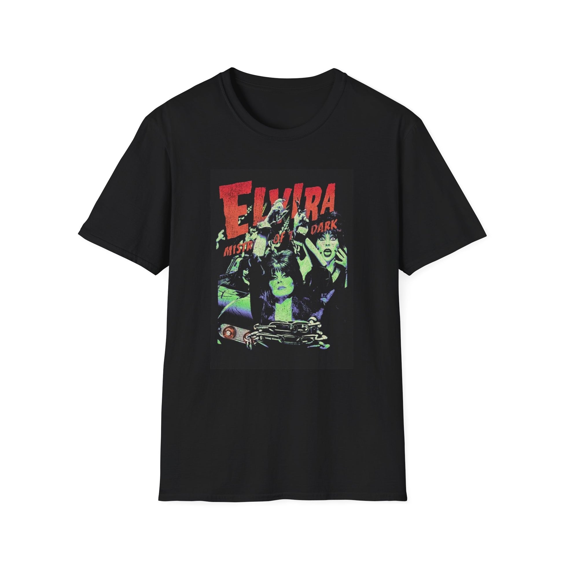 Elvira Mistress of the Dark - Unisex - Vintage Horror- Cotton T-Shirt-Threads from the Crypt