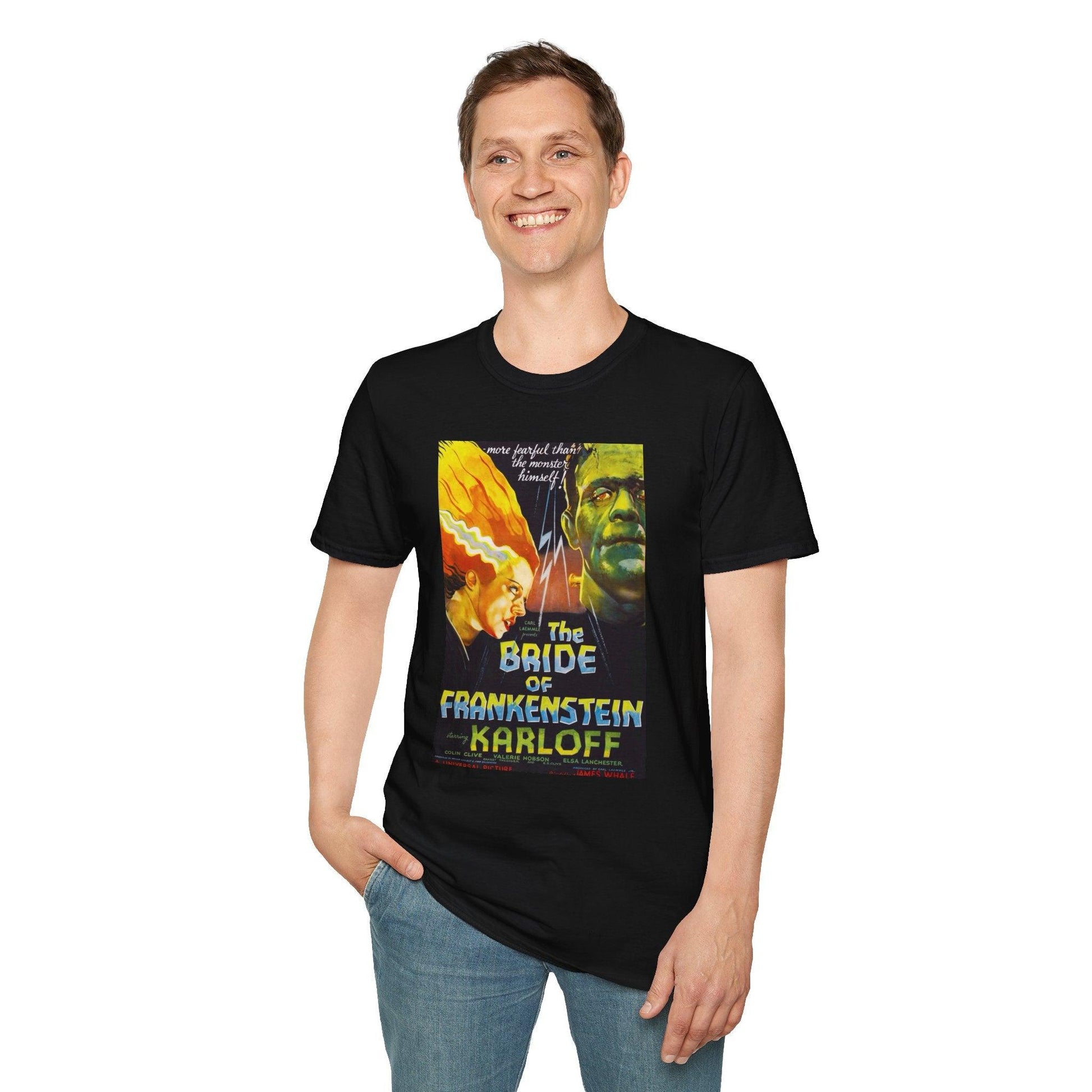 The Bride of Frankenstein- Vintage Horror T-Shirt-Threads from the Crypt