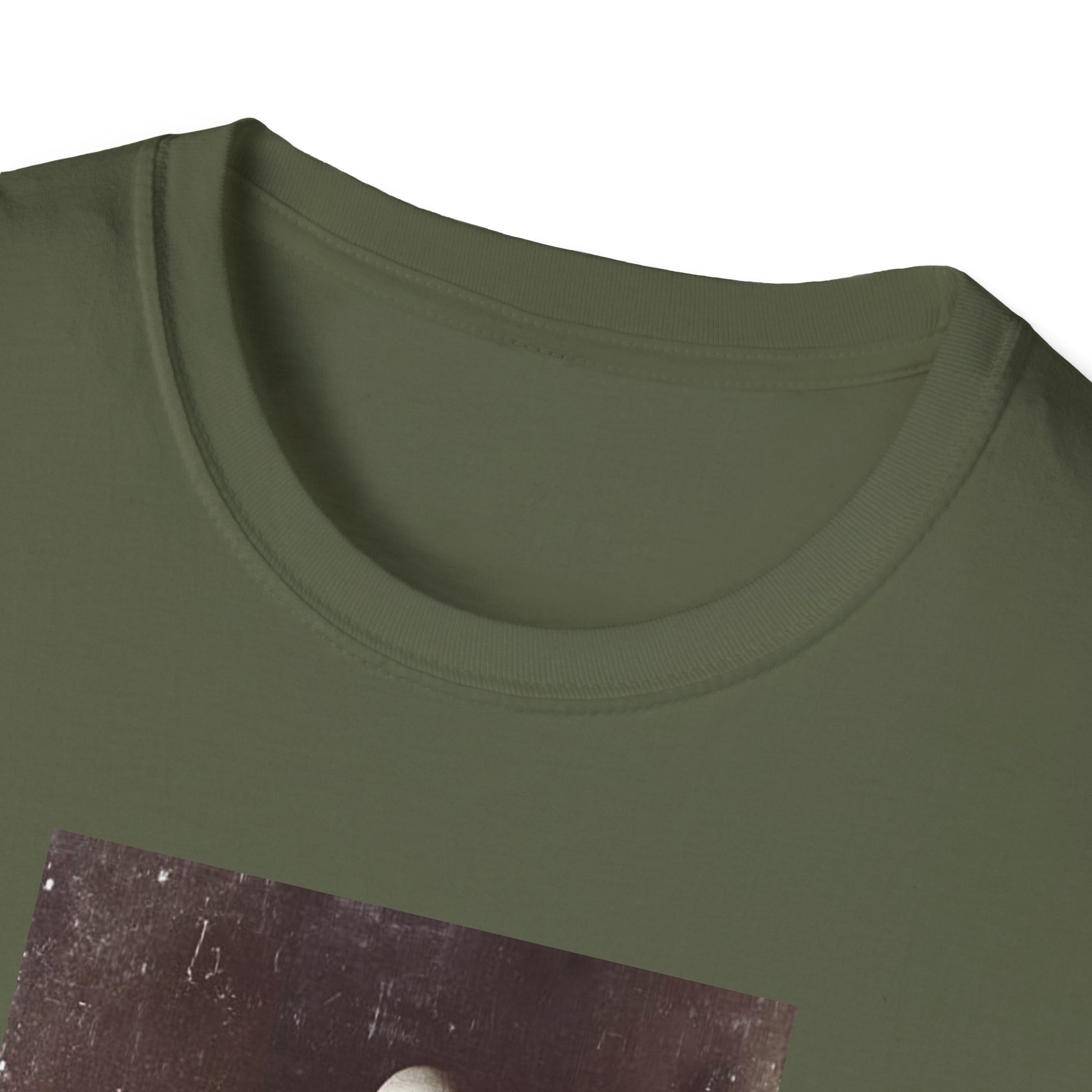 Ethereal Haunting - Ghost  image Cotton T-Shirt - Green - Softstyle Unisex-Threads from the Crypt