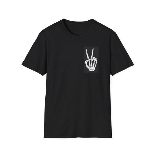 Peace - Skeleton Cotton T-Shirt-Threads from the Crypt
