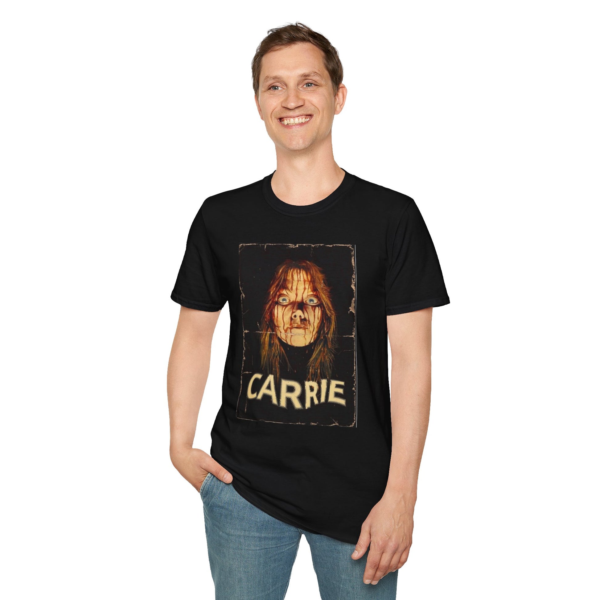 Carrie (design 2) - Unisex - Vintage Horror- Cotton T-Shirt-Threads from the Crypt