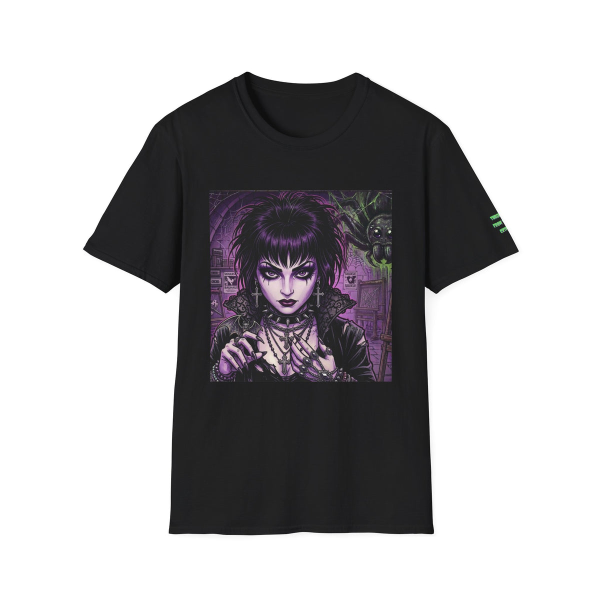 Gothy Witch — Threads from the Crypt logo tee