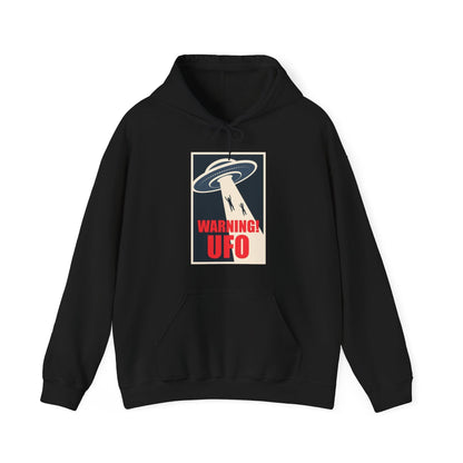 Warning UFO (Style 2)  - Unisex Hoodie-Threads from the Crypt