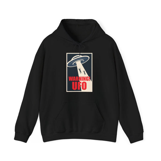 Warning UFO (Style 2)  - Unisex Hoodie-Threads from the Crypt