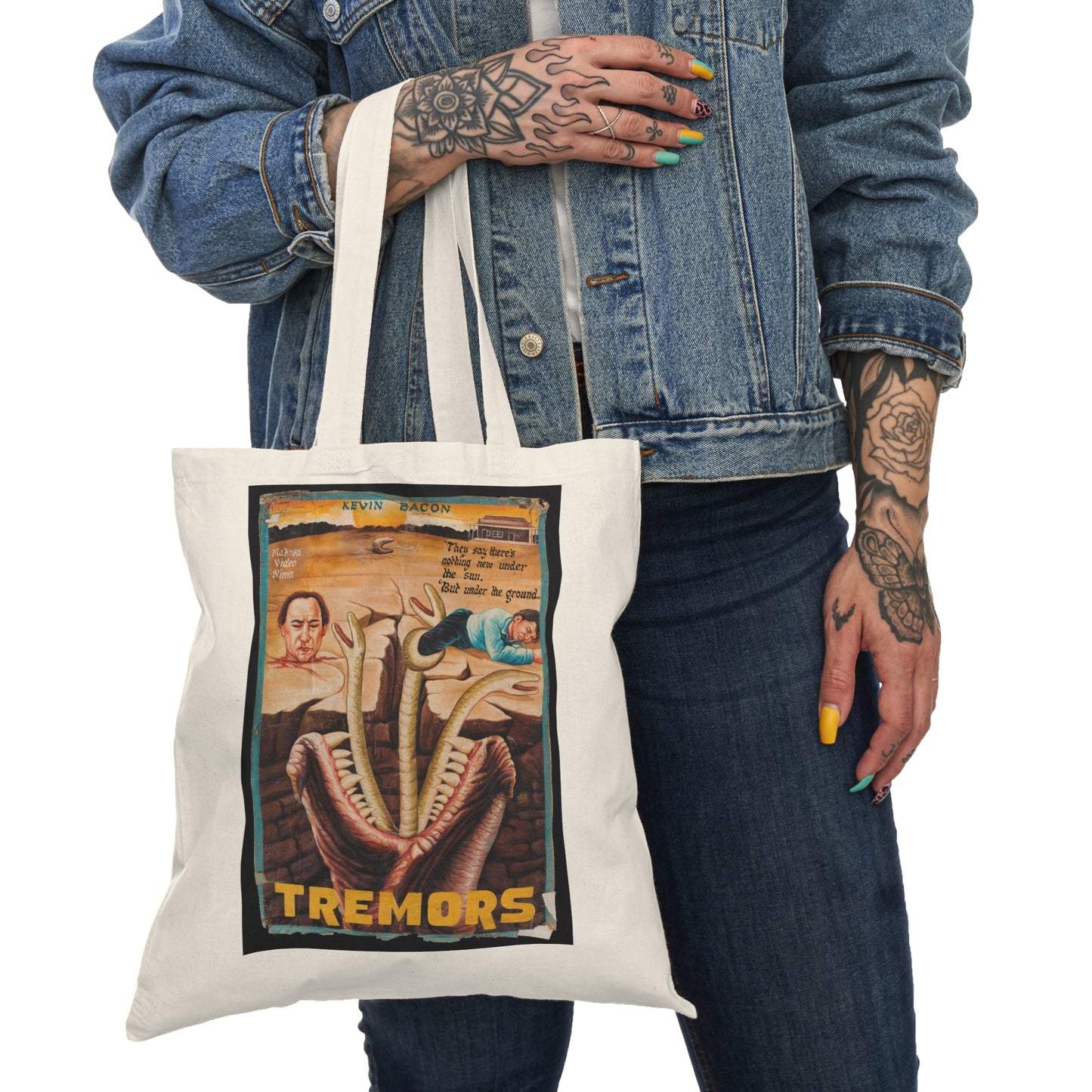 Movie Poster Tote Bag - TREMORS - Ghana Art