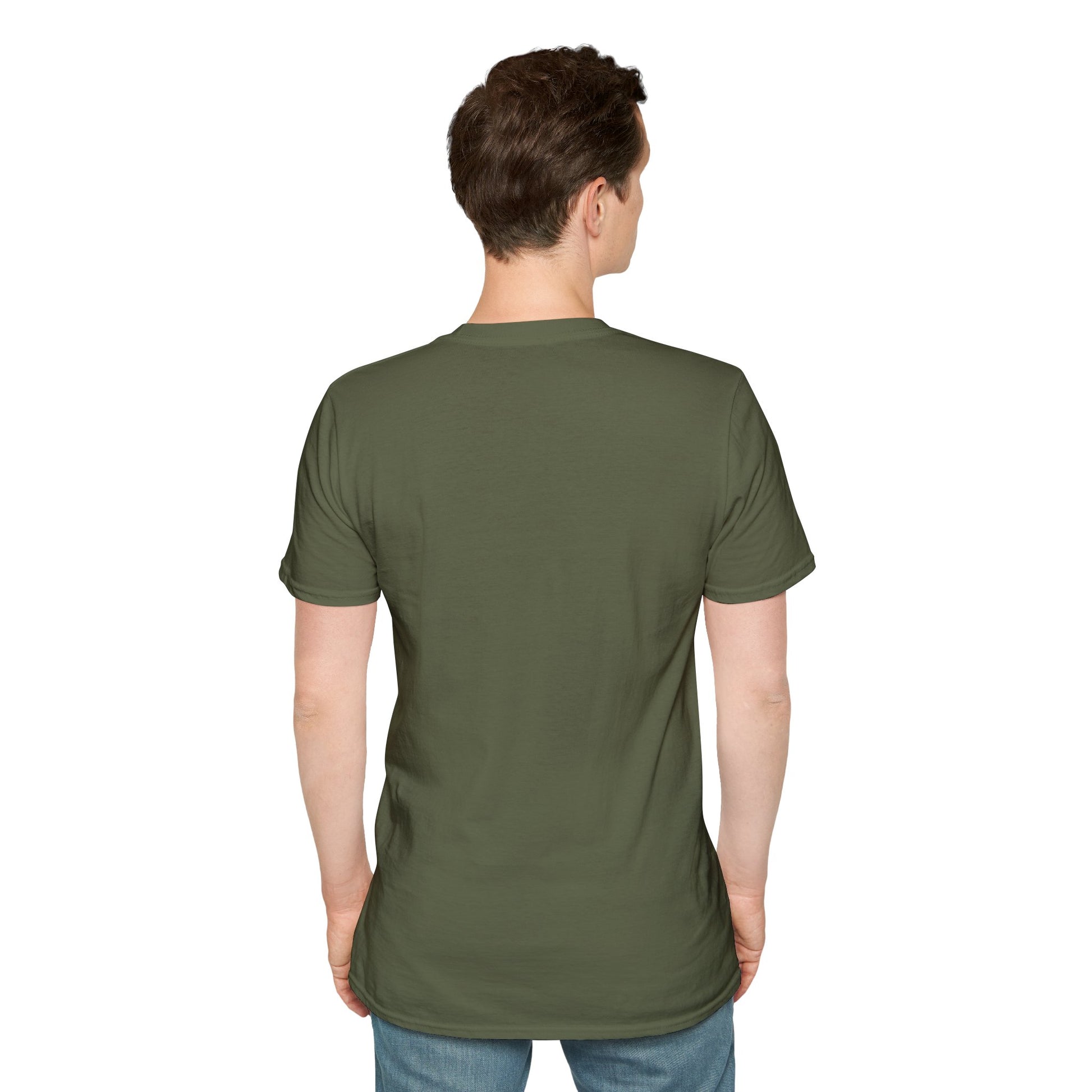 Ethereal Haunting - Ghost  image Cotton T-Shirt - Green - Softstyle Unisex-Threads from the Crypt