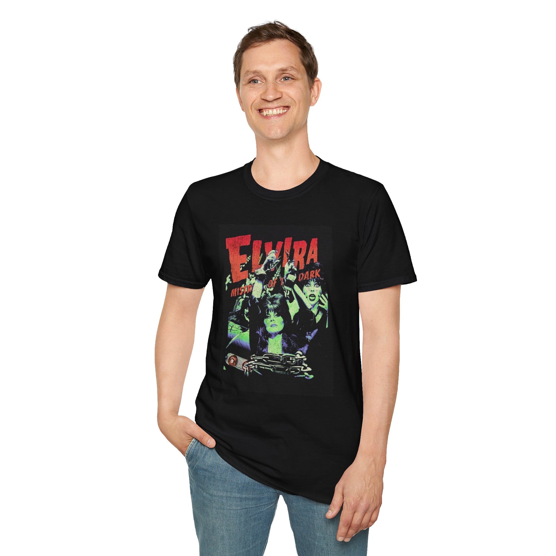 Elvira Mistress of the Dark - Unisex - Vintage Horror- Cotton T-Shirt-Threads from the Crypt