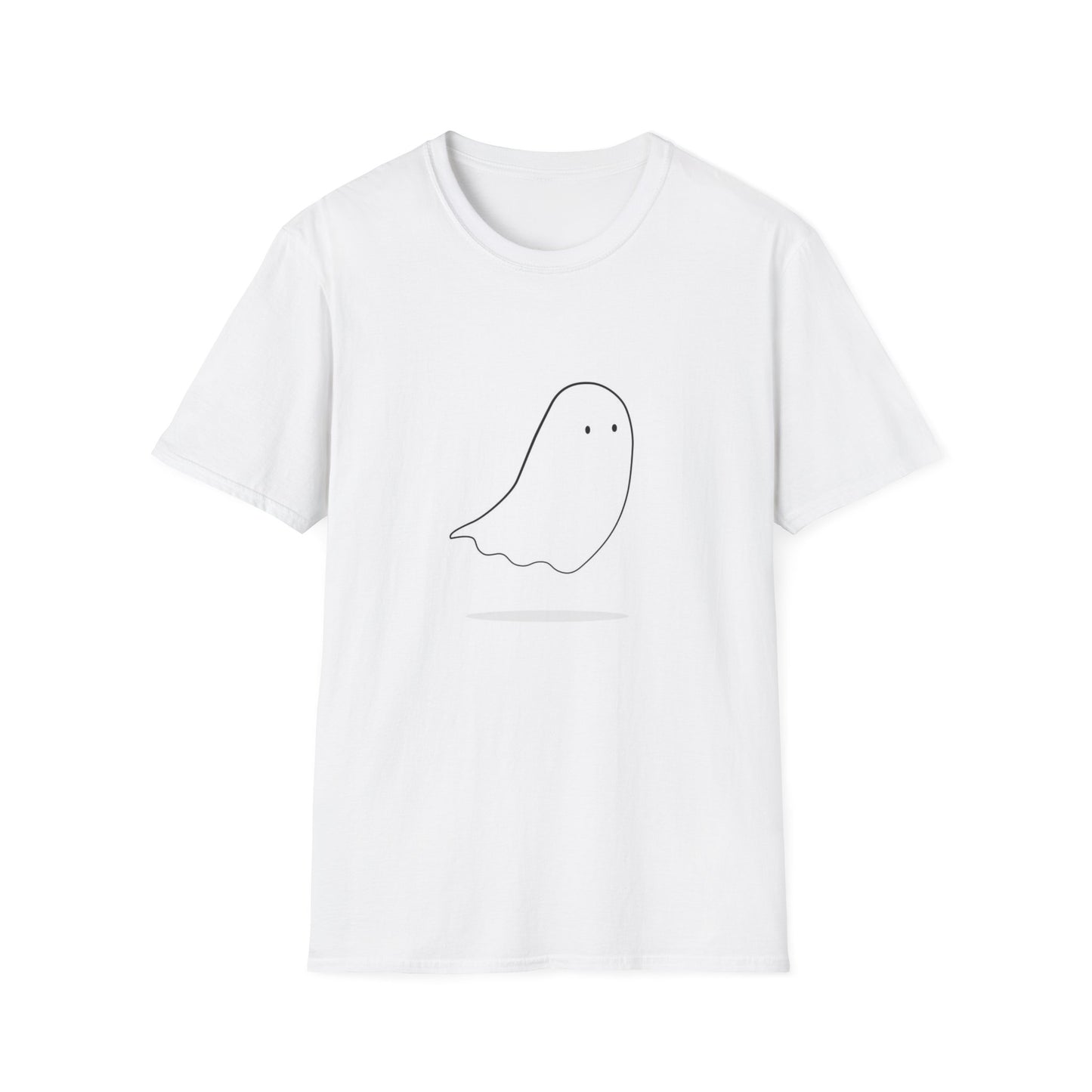 Casual Haunt Ghost T-Shirt - White Softstyle Unisex Tee