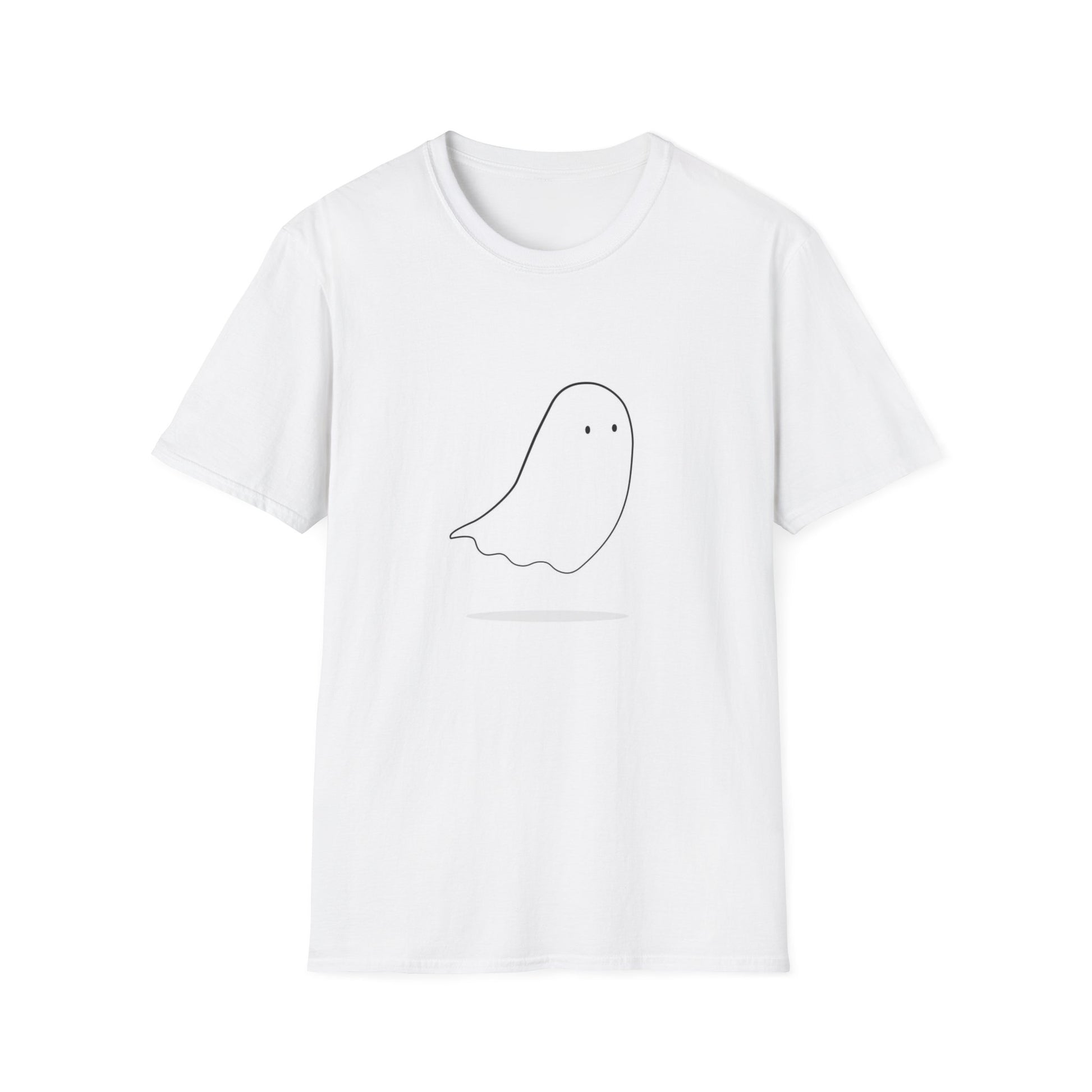 Casual Haunt Ghost T-Shirt - White Softstyle Unisex Tee