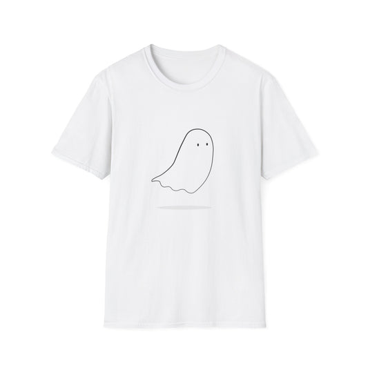 Casual Haunt Ghost T-Shirt - White Softstyle Unisex Tee