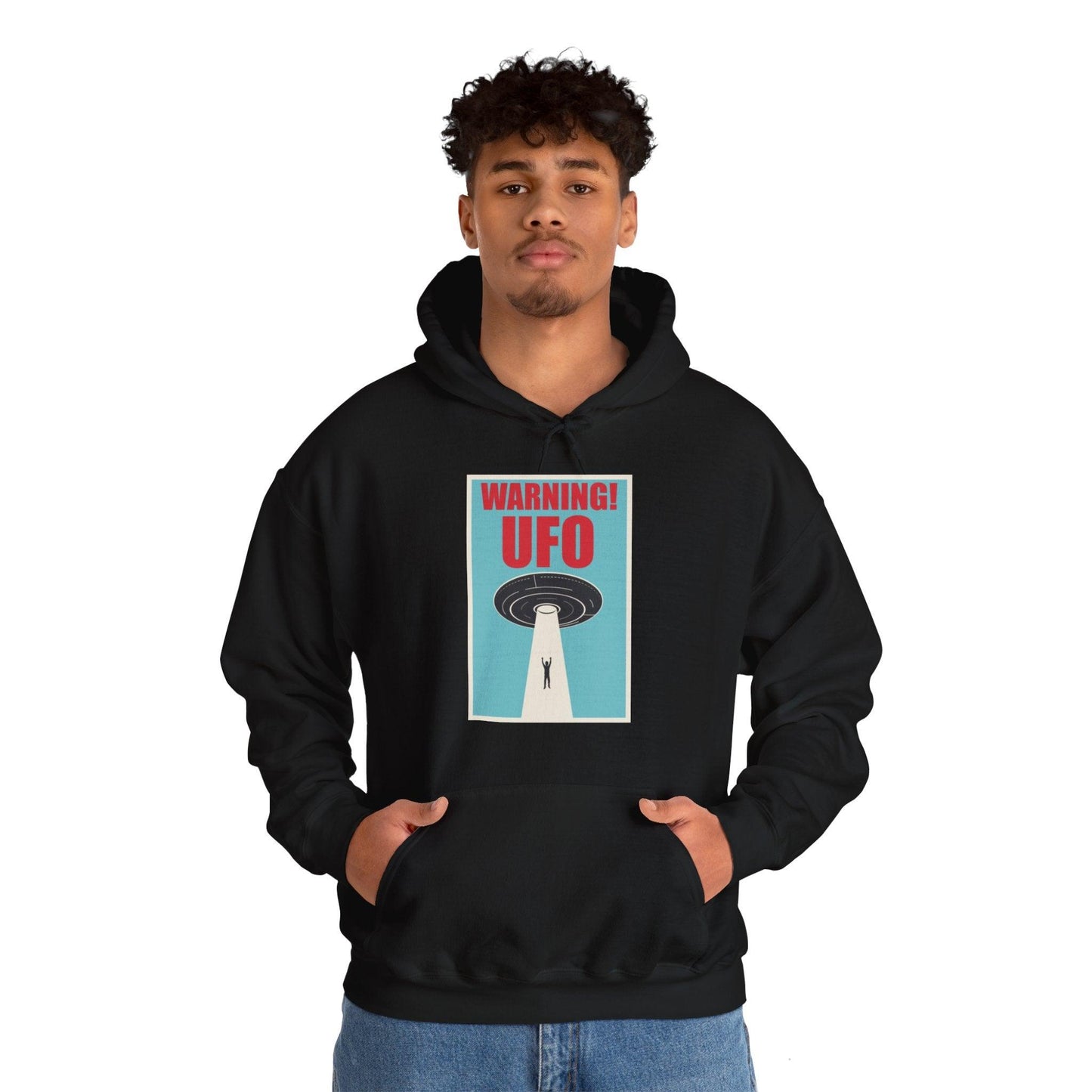 Warning UFO  - Unisex Hoodie-Threads from the Crypt