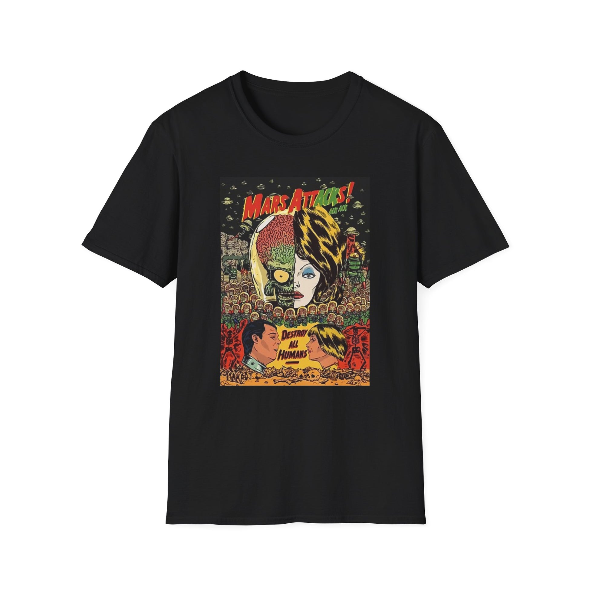 Mars Attacks (design 2) - Unisex - Vintage Horror- Cotton T-Shirt-Threads from the Crypt
