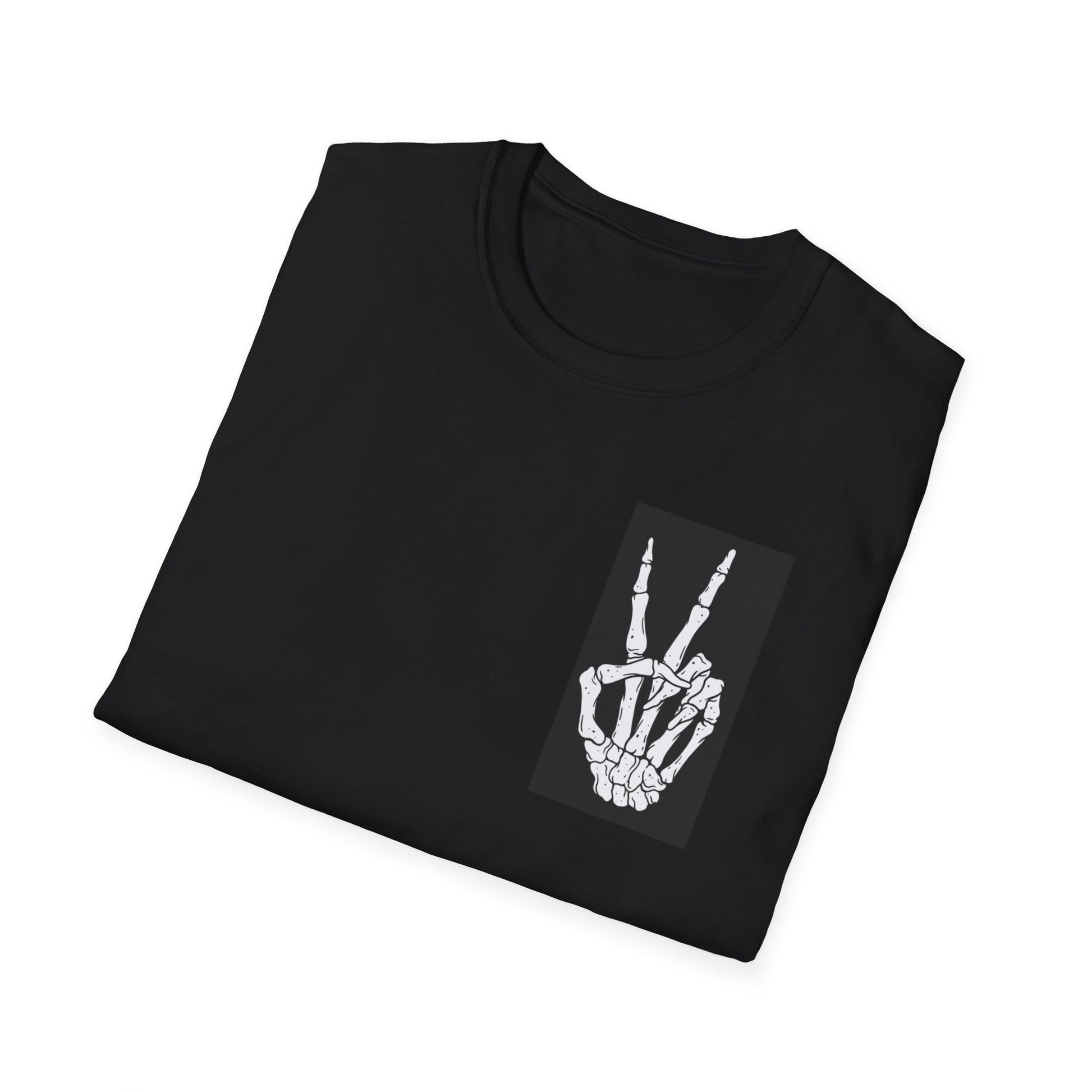 Peace - Skeleton Cotton T-Shirt-Threads from the Crypt