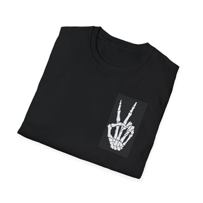 Peace - Skeleton Cotton T-Shirt-Threads from the Crypt