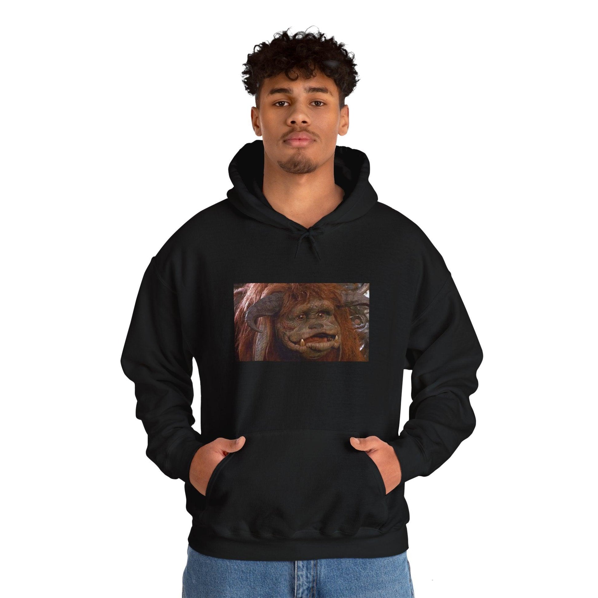 Ludo - Labrynth Graphic - Hooded Sweatshirt-Threads from the Crypt