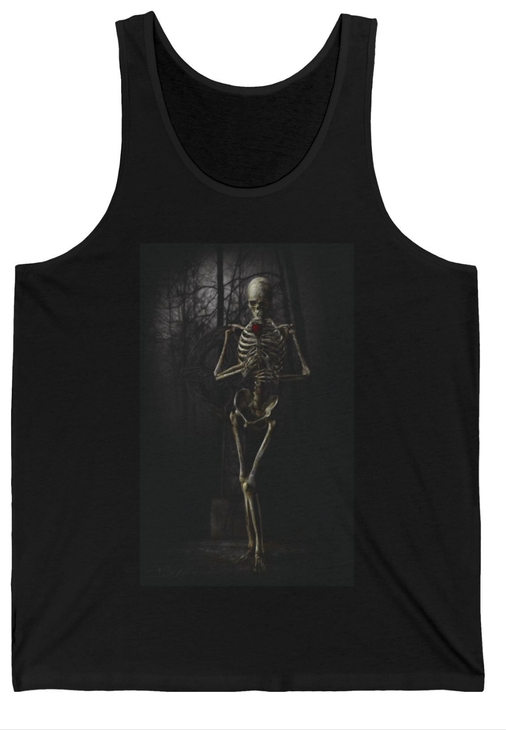Flower Skeleton Tank Top-Threads from the Crypt