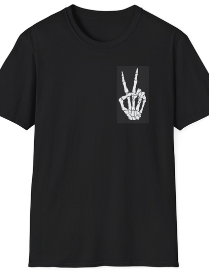 Peace - Skeleton Cotton T-Shirt-Threads from the Crypt